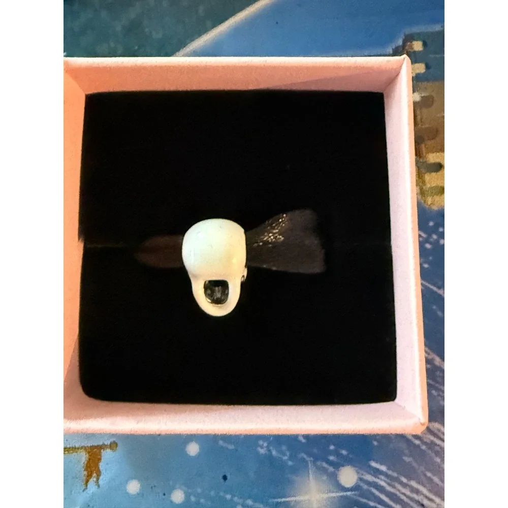 NEW 2026 Disney Parks Skull Glow in the Dark Pandora Charm Halloween